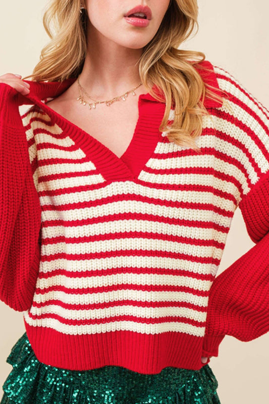 Red Lantern Sleeve Sweater