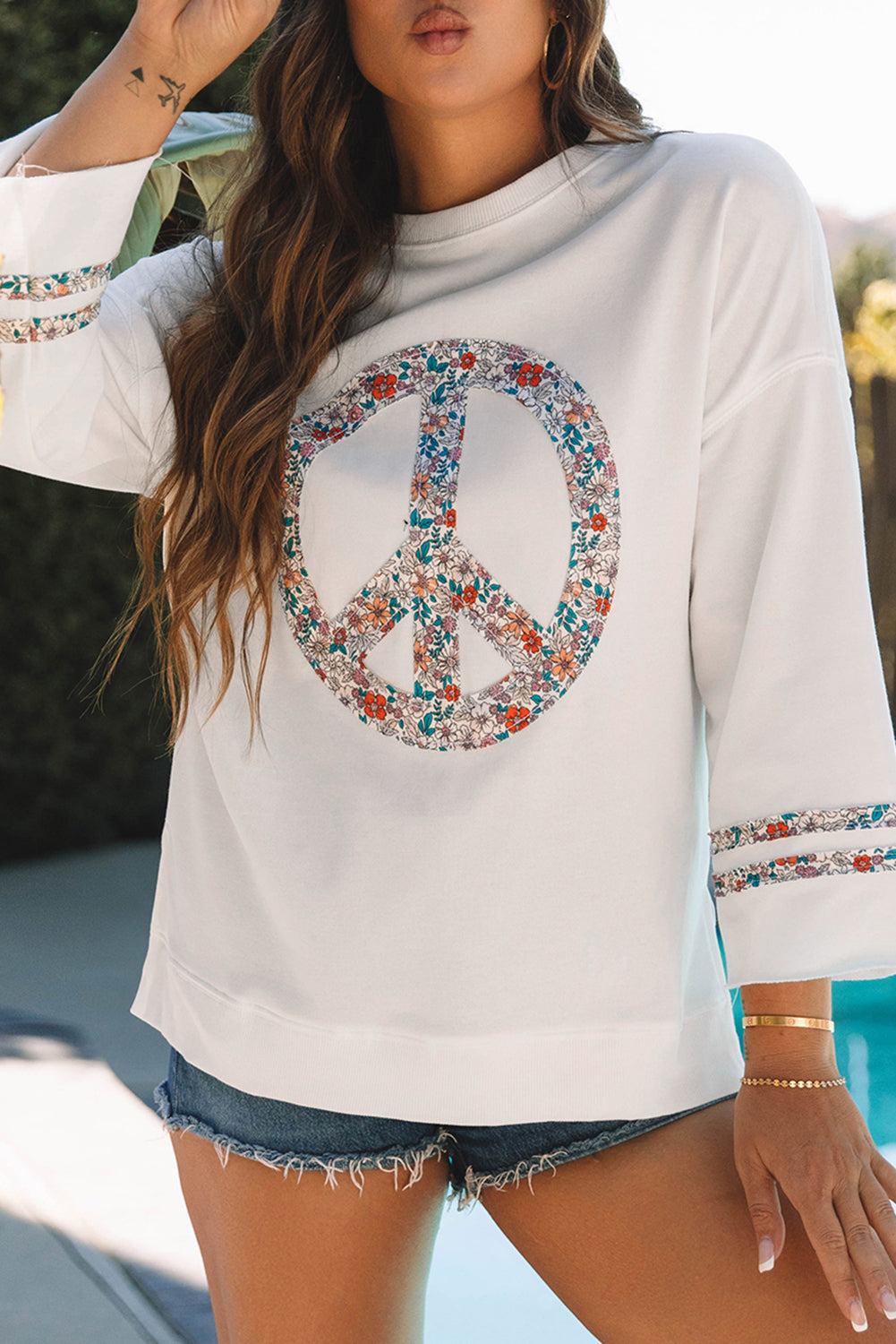 Floral Peace Drop Top