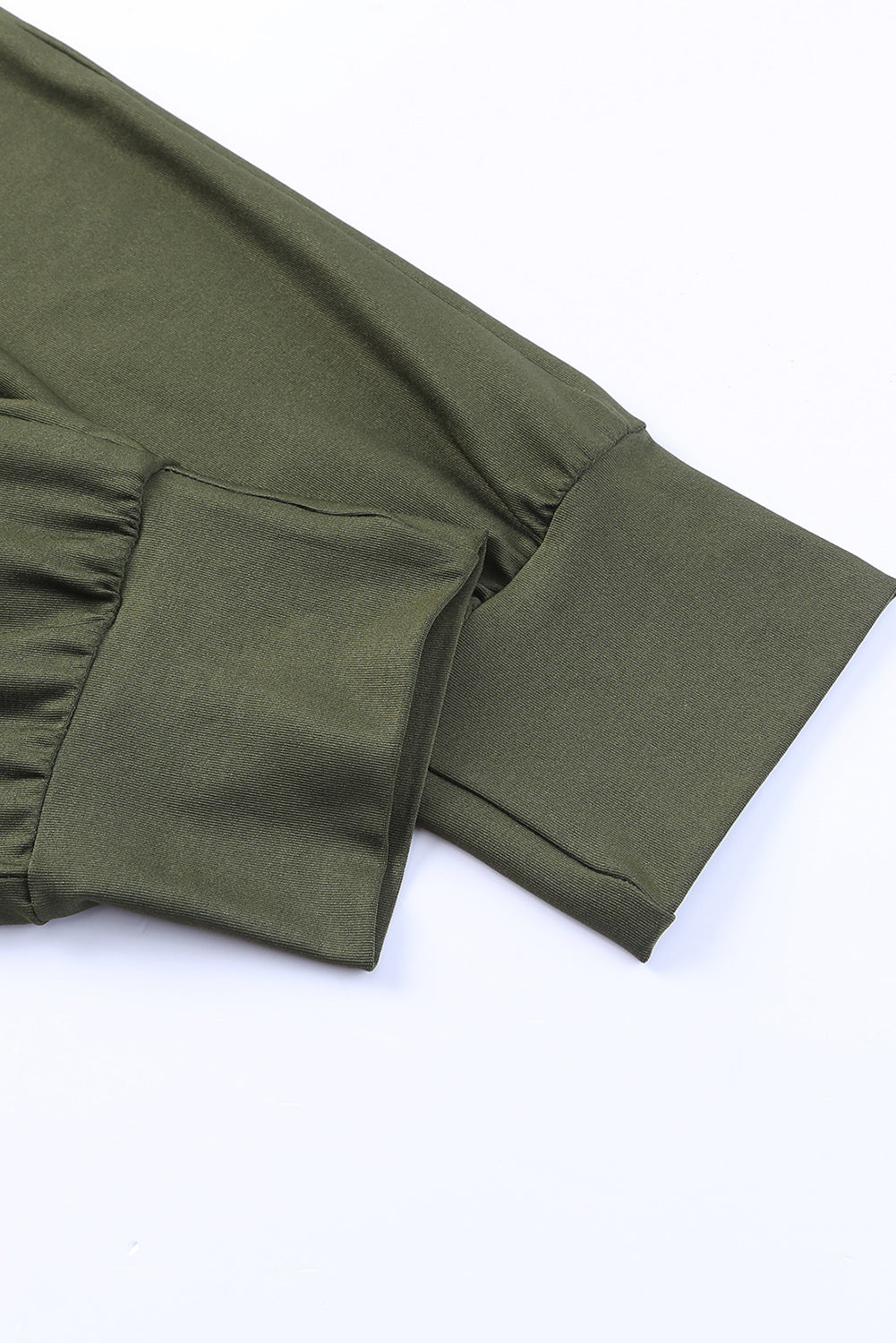 Green High Waist Pleated Pocket Leggings