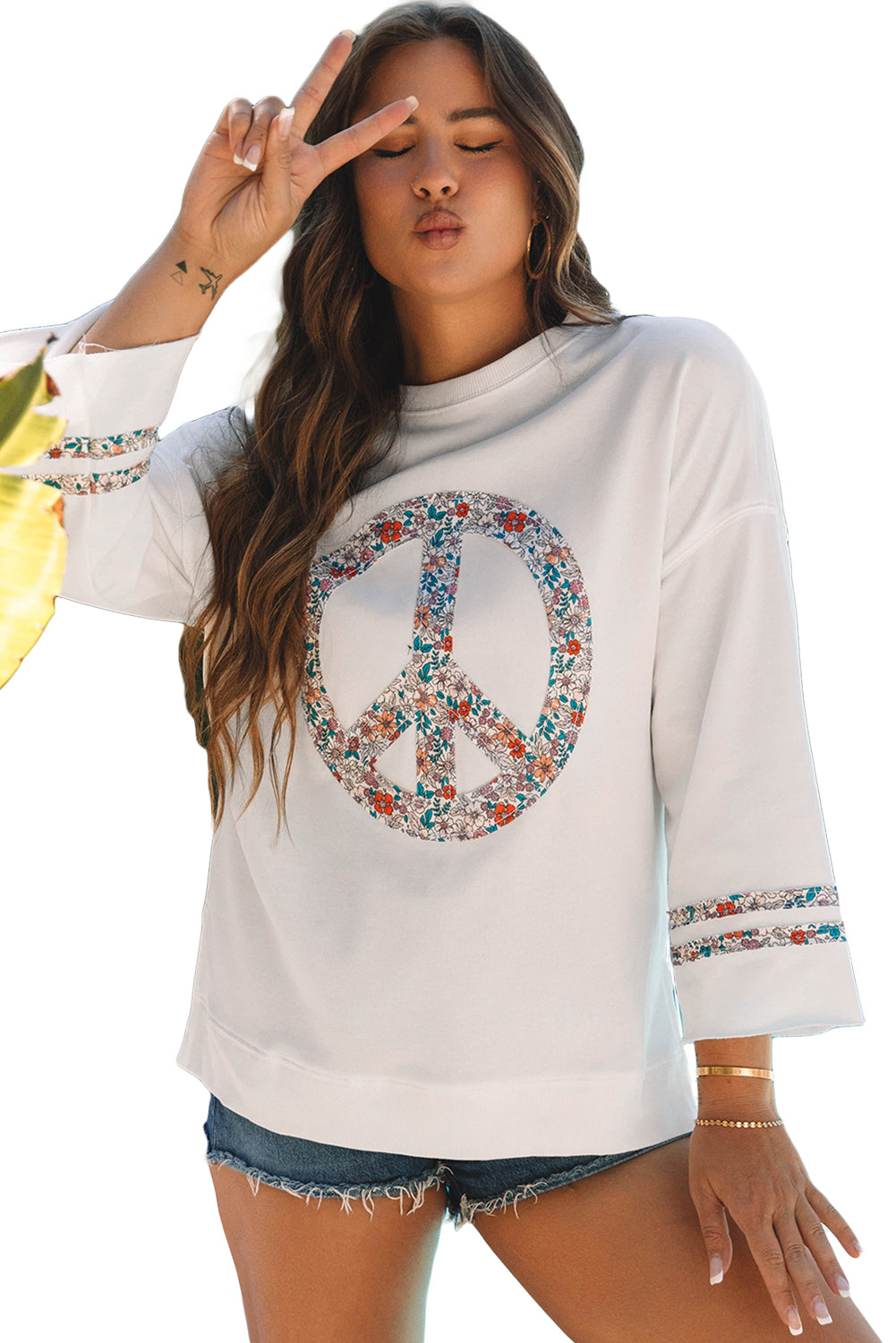 Floral Peace Drop Top